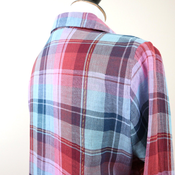 BeachLunchLounge Button Up Plaid Shirt - Picture 5 of 10